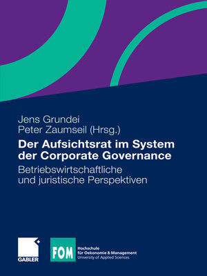 cover image of Der Aufsichtsrat im System der Corporate Governance